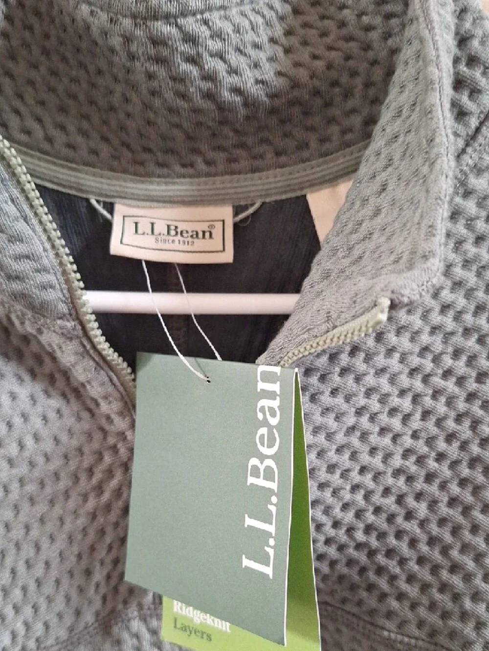 L.L. Bean Men's - BALSAM Waffle-Knit Half-Zip Pullover. SIZE: Large TALL
